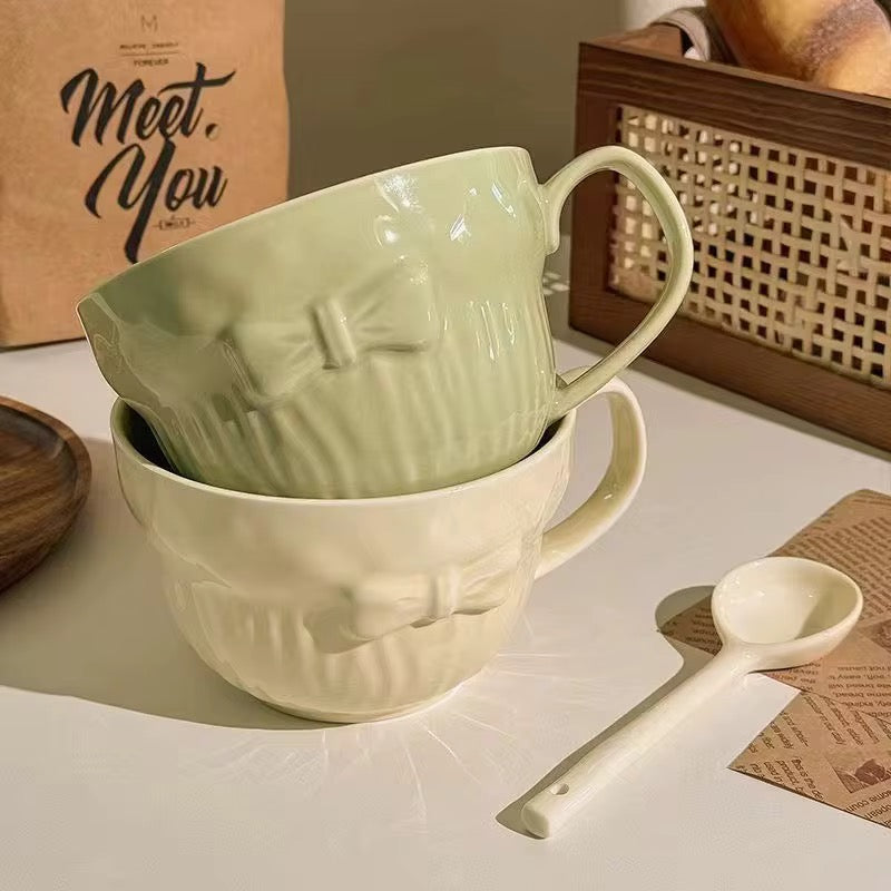 Off-white Large Ceramic Cereal Mug 850ml | Coffee, Soup & Breakfast Mug | ARIKA