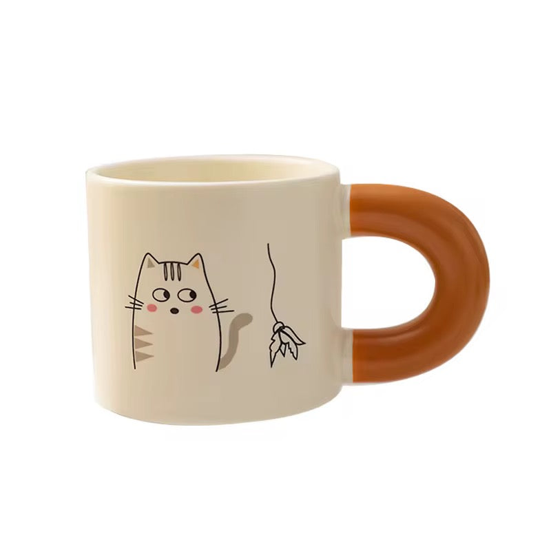 Cute Cat Ceramic Mug – Eco-Friendly Coffee & Tea Mug for Cat Lovers | ARIKA