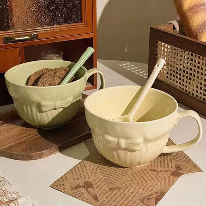 Pastel Green Large Ceramic Cereal Mug 850ml | Coffee, Soup & Breakfast Mug | ARIKA
