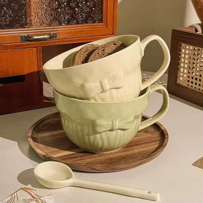 Pastel Green Large Ceramic Cereal Mug 850ml | Coffee, Soup & Breakfast Mug | ARIKA