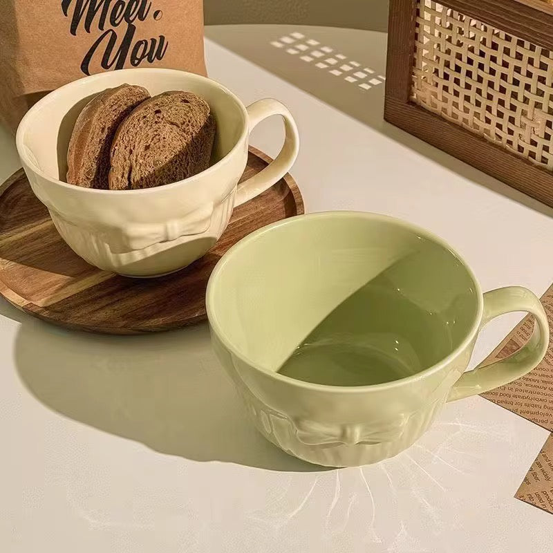Pastel Green Large Ceramic Cereal Mug 850ml | Coffee, Soup & Breakfast Mug | ARIKA