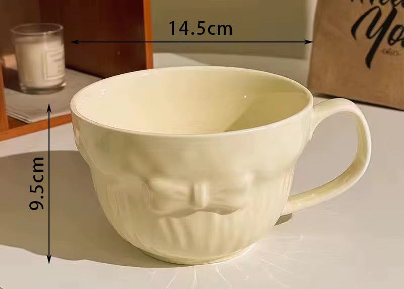Off-white Large Ceramic Cereal Mug 850ml | Coffee, Soup & Breakfast Mug | ARIKA