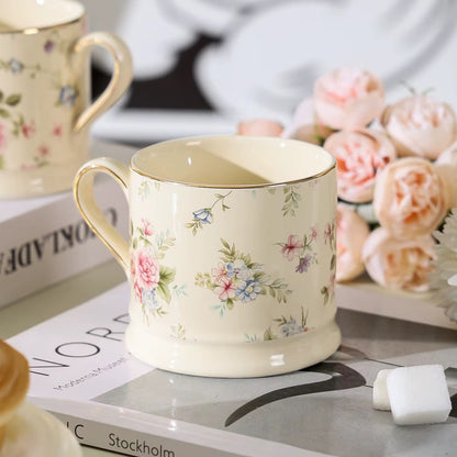Vintage Style Petal Calm Ceramic Mug | ARIKA