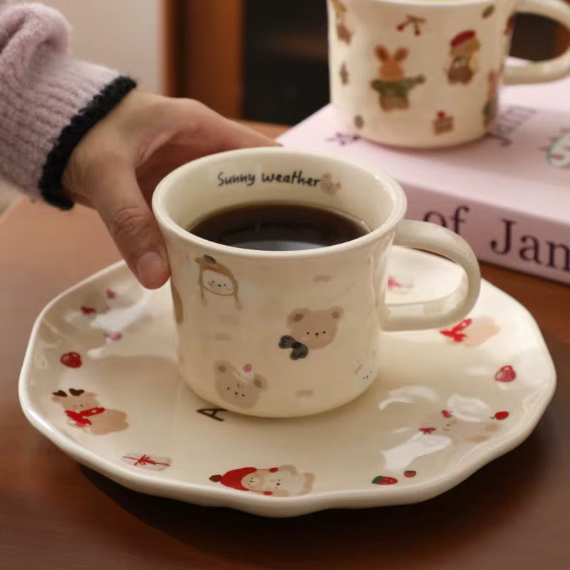 Ceramic Coffee Mug with Cute Illustrations- Summy Weather - 350 ml | ARIKA
