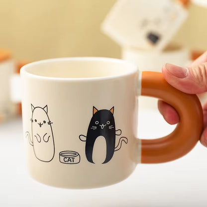 Cute Cat Ceramic Mug – Eco-Friendly Coffee & Tea Mug for Cat Lovers | ARIKA