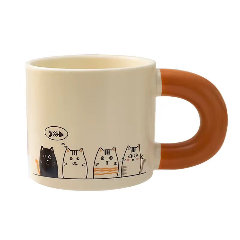 Cute Cat Ceramic Mug – Eco-Friendly Coffee & Tea Mug for Cat Lovers | ARIKA