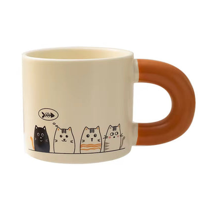 Cute Cat Ceramic Mug – Eco-Friendly Coffee & Tea Mug for Cat Lovers | ARIKA