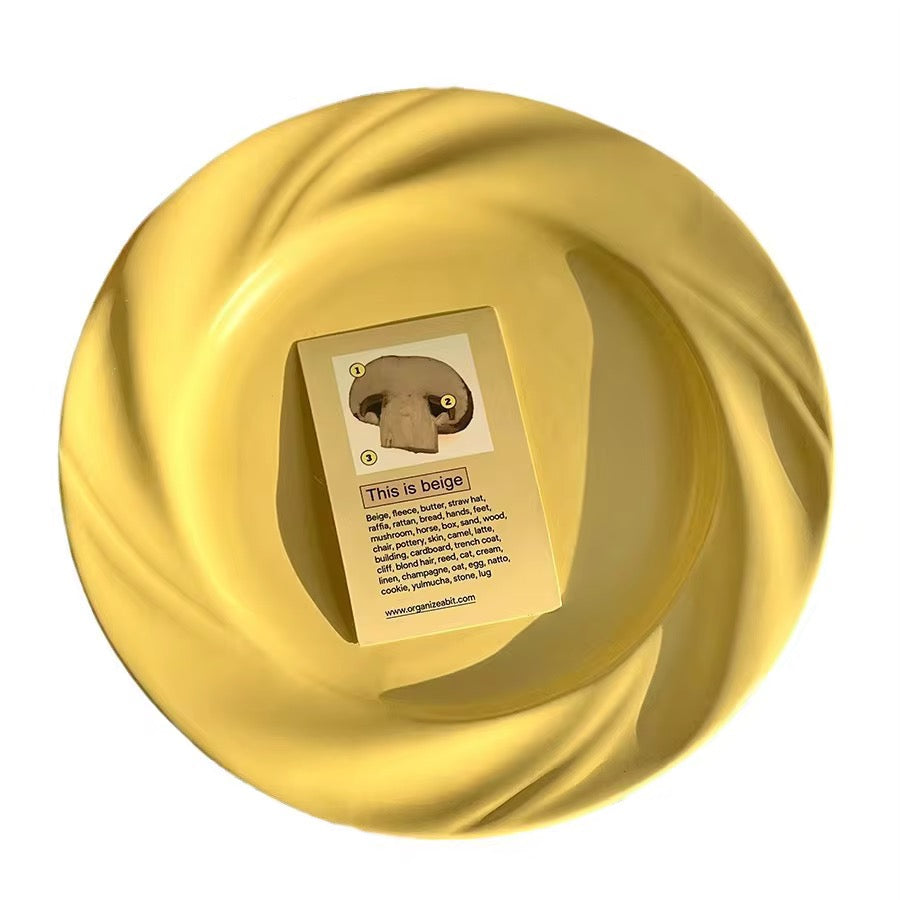 8.5 Inch Ceramic Yellow Dessert & Dining Plate | Minimal Eco Tableware – ARIKA