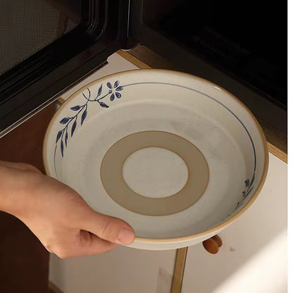 Blue Vine Disc Plate - 8 inch Deep | ARIKA