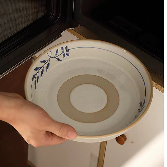 Blue Vine Disc Plate - 8 inch Deep | ARIKA