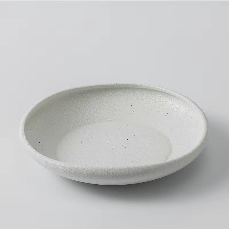 Speckled Ceramic Plate – Minimal Disc Design | 9.45 inch | ARIKA